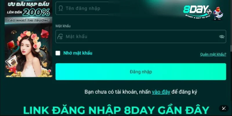 Chỉ Dẫn 8DAY Đăng Nhập Với Link An Toàn, Thành Công 100%