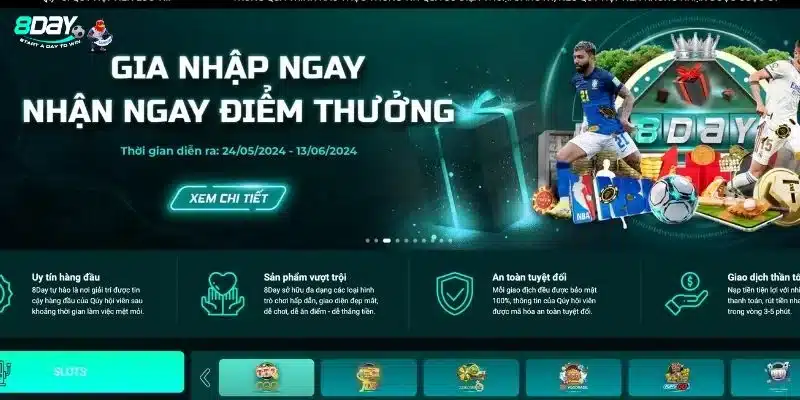 Truy cập link chơi chính thức của cổng cược 8DAY để thỏa sức tham gia sát phạt.